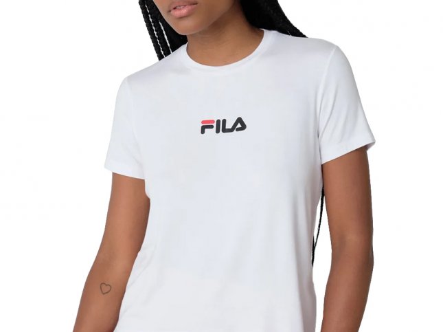 Camiseta Fila Letter Fit Esportiva Feminina Original Camisetas