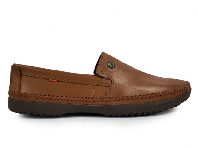 Mocassim Freeway Loganx-1L Masculino Em Couro Havana 45/48 - Mocassim