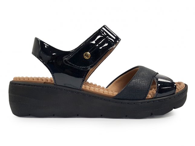 におい Sandália Piccadilly Anabela SPA Palmilha Massageadora 568058