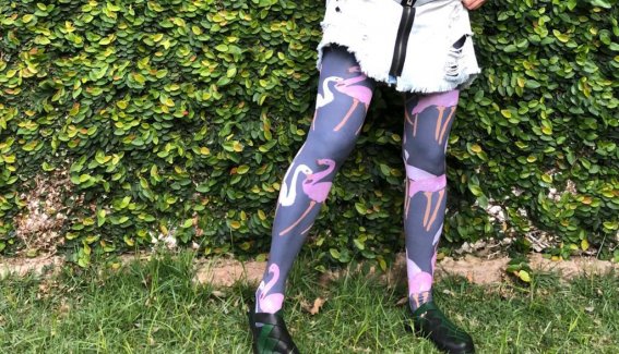 MEIA CALÇA FLAMINGOS