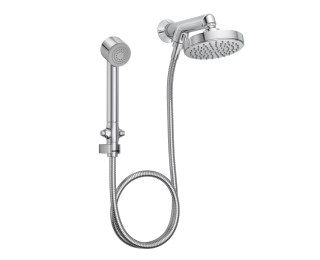 1955.C - CHUVEIRO COM DESVIADOR E DUCHA MANUAL FLEX CROMADO
