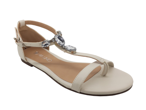 sandalia branca via uno