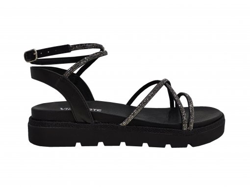 Sandália Feminina Sandalia Via Marte Preta Sandália Via Marte