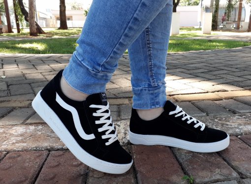 Tênis Feminino Via Marte 20-1705 Casual em Nobuck