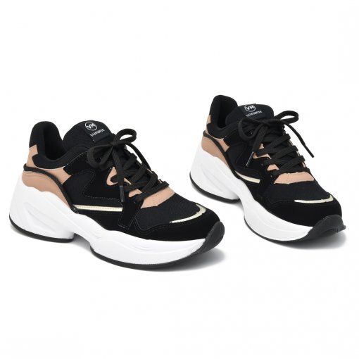 Tênis Feminino Via Marte Chuncky 20-6501 Sola Alta Lançamento