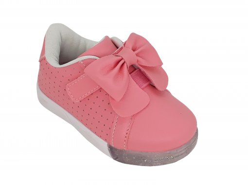 Tênis Infantil Pampili Baby Fun Menina Com luz de led e laço
