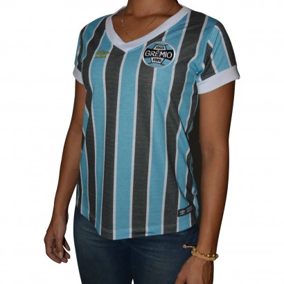 Baby Look Gremio Umbro Retro 1983 615296 Tricolor Chuteira