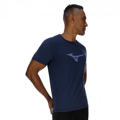 Camiseta Mizuno Basic Big MIMSS4667 - Azul/Noite - Chuteira Nike