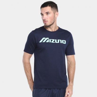 Camiseta Mizuno Big Logo MIMSS4666 - Azul/Noite - Chuteira Nike