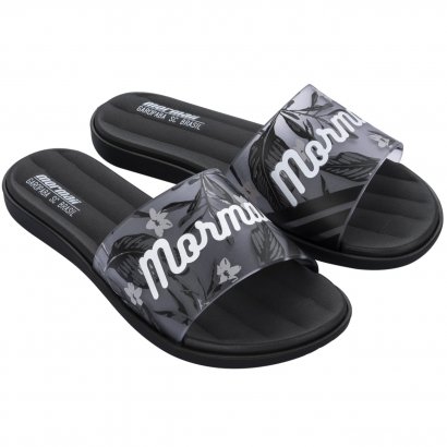 Chinelo Mormaii Slide Malibu 11933 11933 24584 Preto/vidro