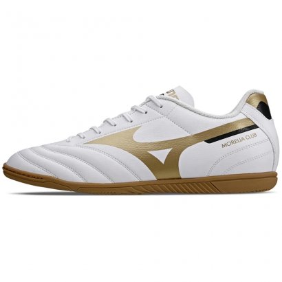 Chuteira Futsal Mizuno Morelia Club In 107682682 - Branco/Dourado