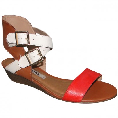 Sandalia Cravo e Canela 133801 133801-7 Coral/Neve Chuteira