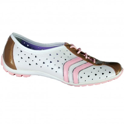 Tênis Tanara 4111 BRANCO/MARROM/ROSA Chuteira Nike