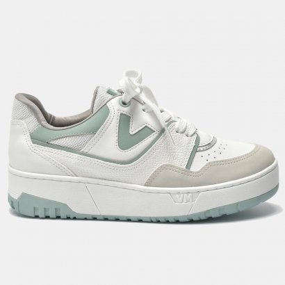 Tenis Via Marte 042-019-14 042-019-14 - Branco/Prata/Verde