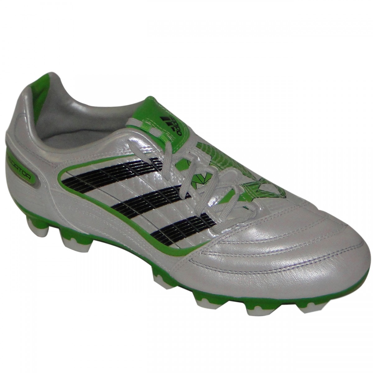 Chuteira Adidas Predator Absolado X 7540 - BRANCO/PEROLA/VERDE - Chuteira Nike, Adidas 