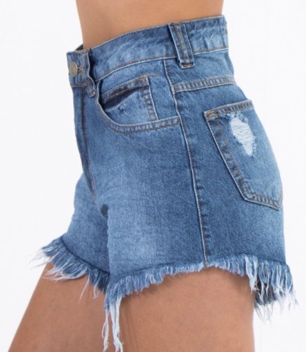 short jeans cintura alta lady rock