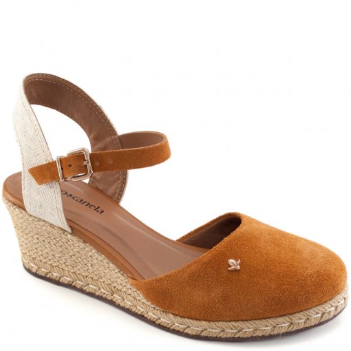 Sandália Plataforma Sandalia Cravo E Canela Anabela Sandalia Cravo