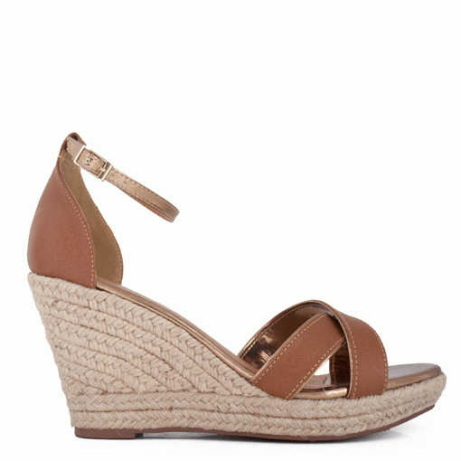 Anabela Espadrille Sapato Show 3011447 Camel Sapato Show