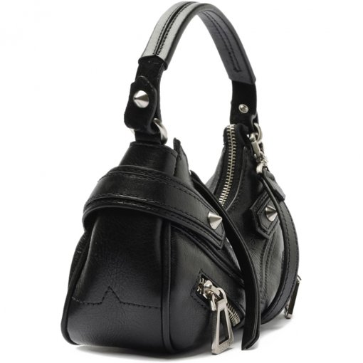 Bolsa Crossbody Hobo Suri Triangle Couro Schutz S500182097 - Black