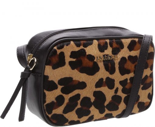 leopard print camera bolsa