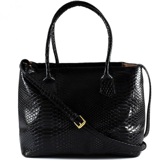 black snake print bolsa