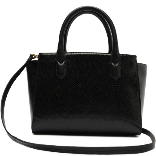 Bolsa Tote Média Millie Schutz S500100329 - Snake Preto | Sapato Show