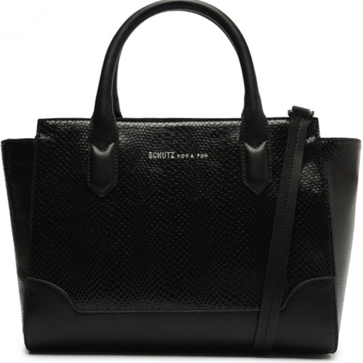 バッグ sturla mesh tote bag Bolsa Tote Média Millie Schutz S500100329 - Snake Preto | Sapato Show