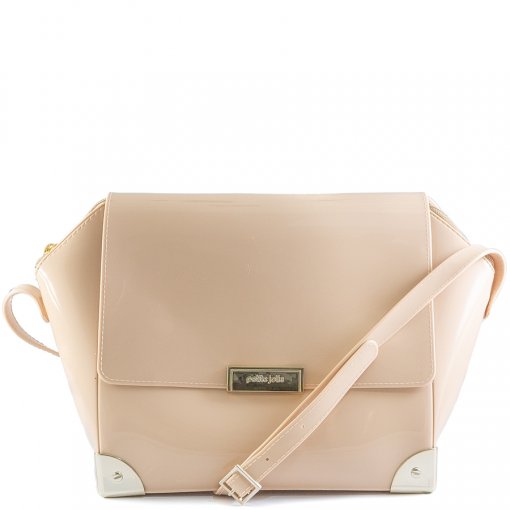 beige satchel bolsa