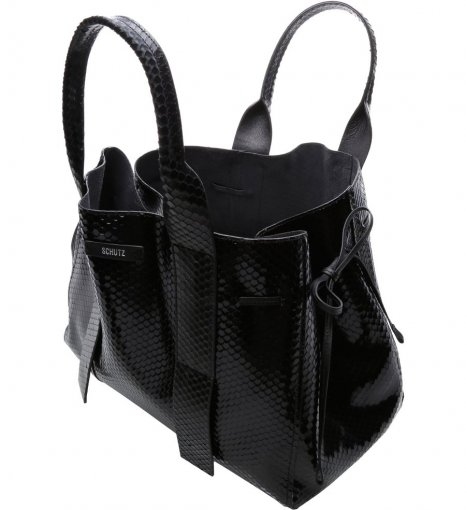 Bolsa Shipping Maxi Schutz S500180825 - Snake Black | Sapato Show