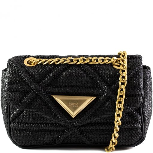 Bolsa Tiracolo Pequena 944 Knotty Schutz S500181864 - Rafia Preto