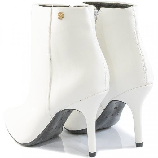Bota Cano Curto Inverno 2021 Via Uno 154020 - Branco | Sapato Show