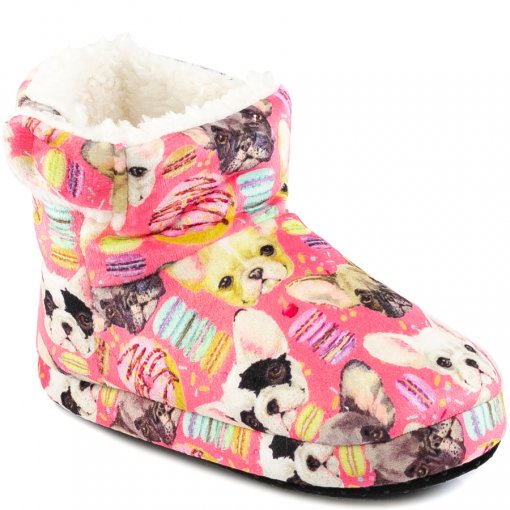 Bota Forrada Pantufa Estampada Infantil 2021 Europa 865 - Dog Rosa | Sapato  Show