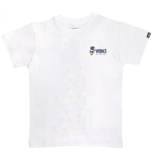 Camiseta Skull Slice Ss Infantil Vans V470690008 - White | Sapato Show