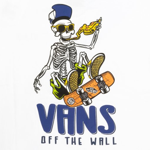 Camiseta Skull Slice Ss Infantil Vans V470690008 - White | Sapato Show