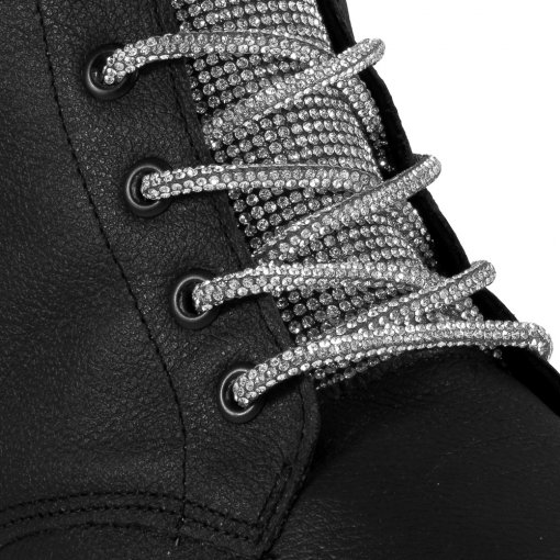 Coturno Feminino com Strass em Couro Sapato Show C36007st