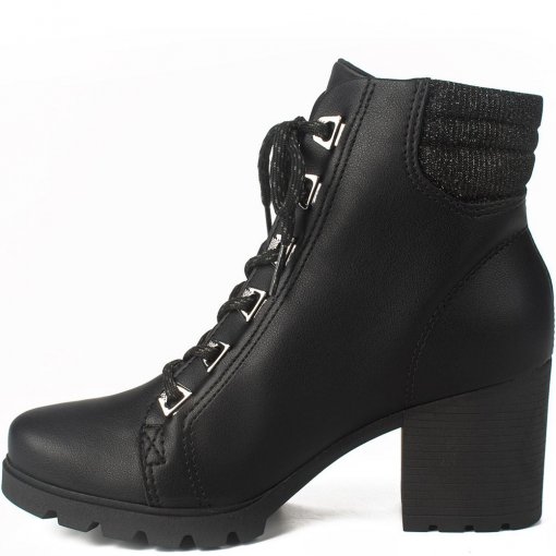 Coturno Feminino Tratorado Brilho Salto Bloco Dakota G5831