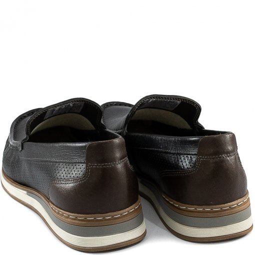 Mocassim Masculino Nobuck Denim Flow Democrata 252101 - Preto/Tabaco |  Sapato Show