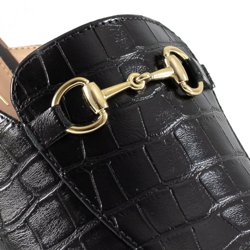 Mule Mocassim Com Fivela Animal Print My Shoes L852730001 - Croco