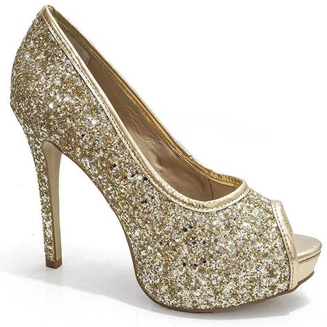 peep toe com glitter