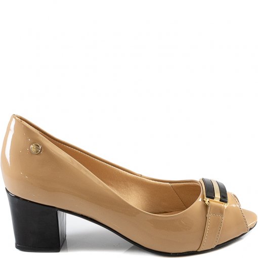 peep toe salto bloco
