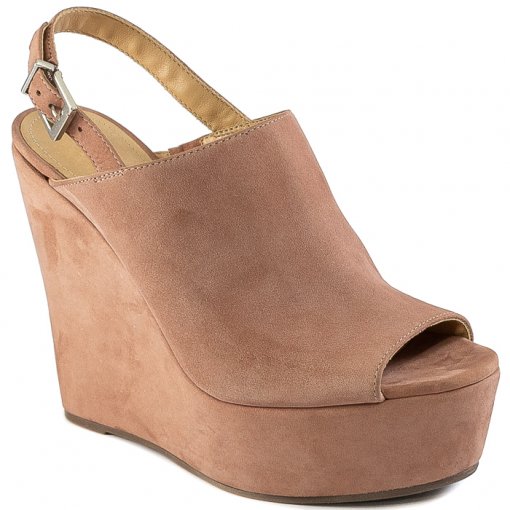 Compre Sandália Anabela Trama Couro Marrom Schutz Online