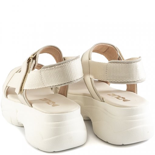 Sandália Flatform Feminina Usaflex Com Textura Escamada Confortável Para  Joanete Couro AE3306 Preto