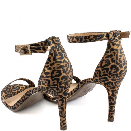 Sandália Gisele Feminina Salto Médio Via Uno 408001 - Onca | Sapato Show