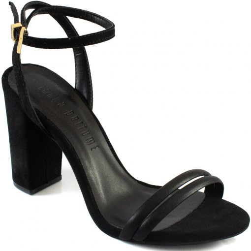 Sandália Feminina Verão 2020 Lança Perfume - Nobuck Preto | Sapato Show