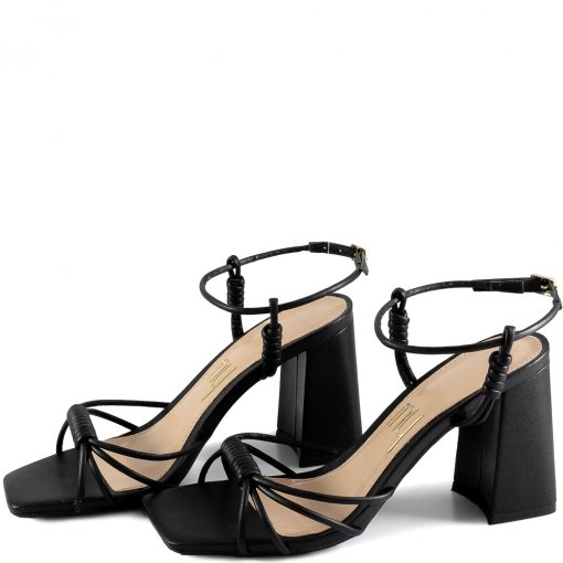 Sandália Salto Bloco Bico Quadrado My Shoes L853430005