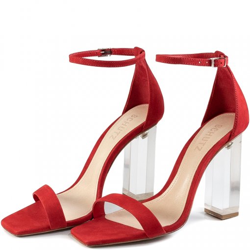 Sandália Bold Acrilic - Schutz - Rosa - Oqvestir