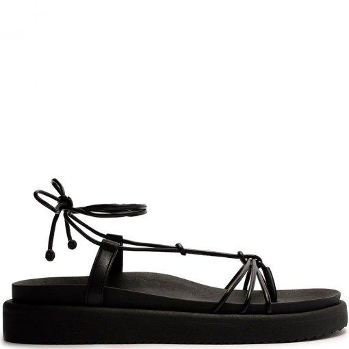 Sandália Flatform Anabela Anacapri Sandália Papete Lace Up