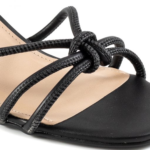 Sandália Salto Bloco Lace Up Bico Quadrado My Shoes