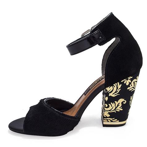 Sandália Salto Grosso Cravo e Canela 96009