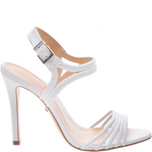 Sapato Scarpin Salto Alto Couro Branco Bege | Schutz